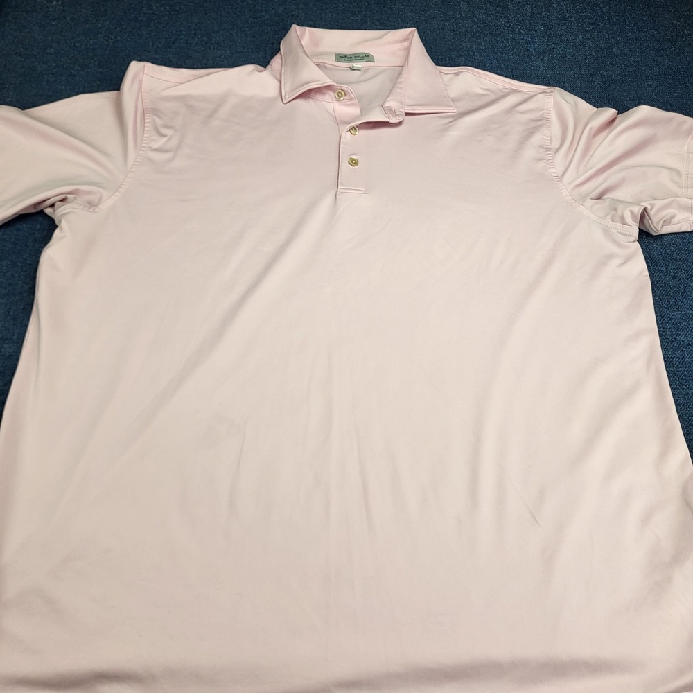 Peter Millar Summer Comfort Pink Golf Polo Worthington Hills CC Mens Large L